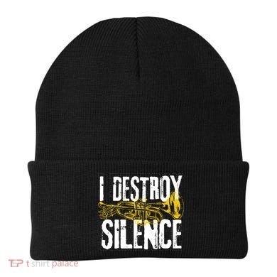 Funny Trumpet Player Marching Band Silence Destroyer Gift Beanie