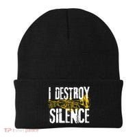 Funny Trumpet Player Marching Band Silence Destroyer Gift Beanie thumb 0