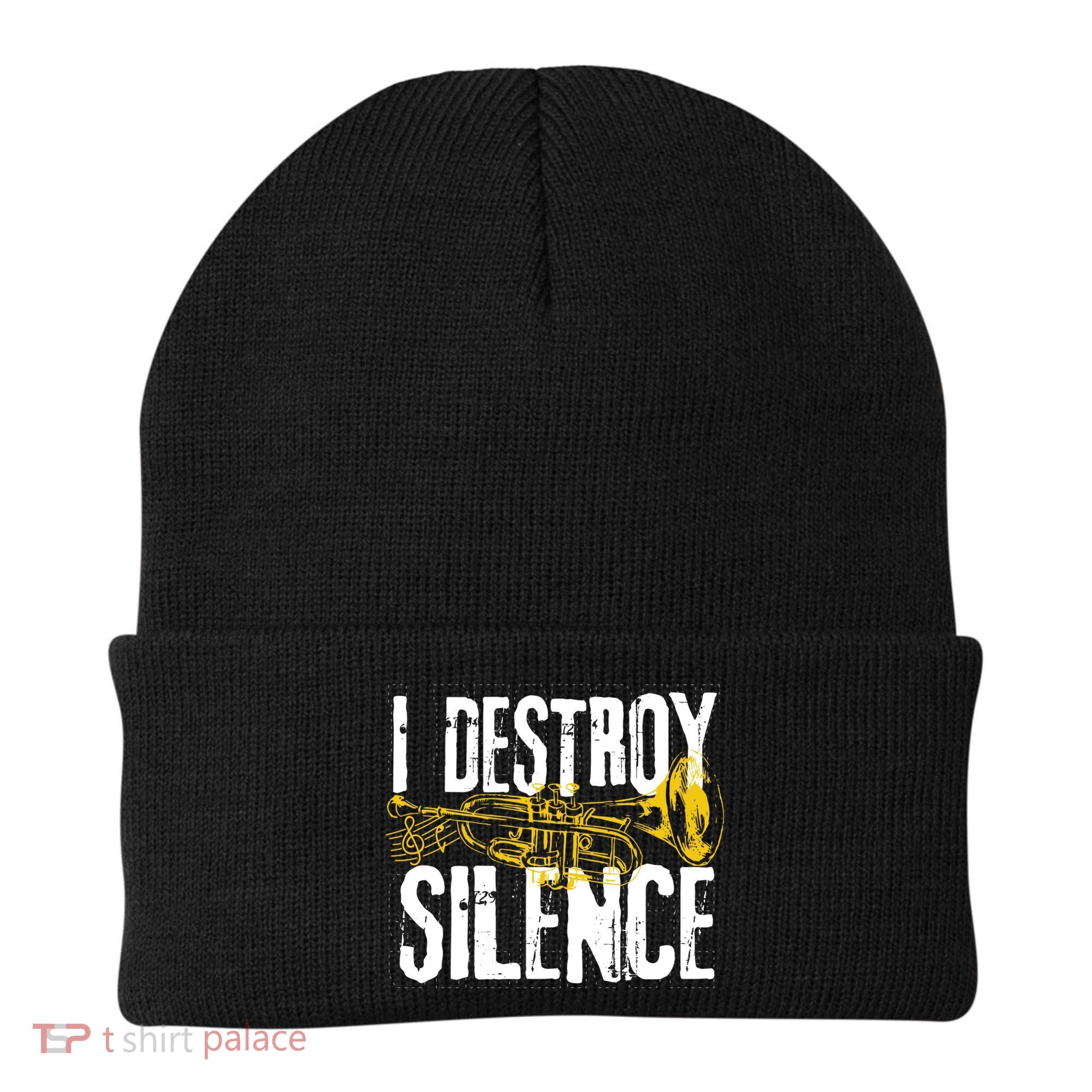 Funny Trumpet Player Marching Band Silence Destroyer Gift Beanie