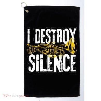 Funny Trumpet Player Marching Band Silence Destroyer Gift Golf Towel