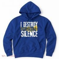 Funny Trumpet Player Marching Band Silence Destroyer Gift Hoodie thumb 0