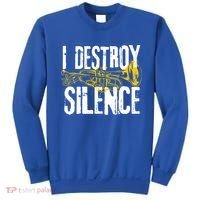 Funny Trumpet Player Marching Band Silence Destroyer Gift Sweatshirt thumb 0
