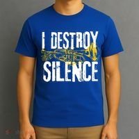 Funny Trumpet Player Marching Band Silence Destroyer Gift T-Shirt thumb 3
