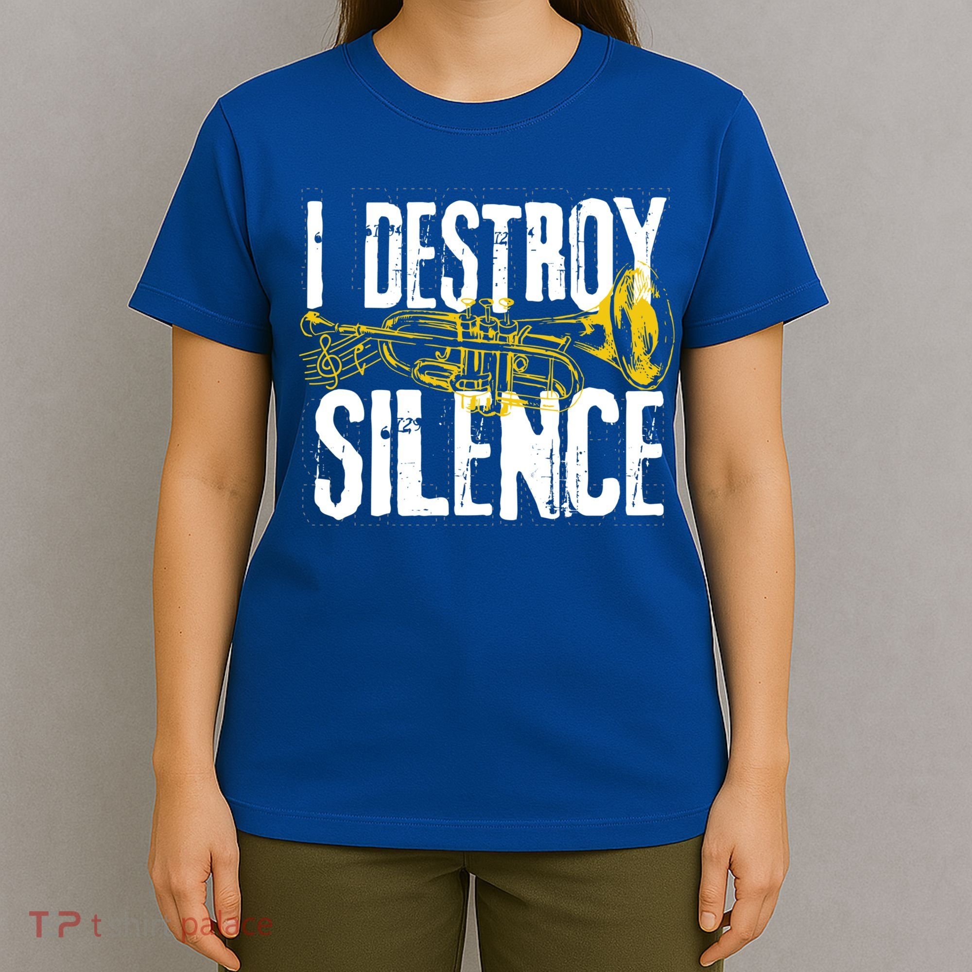 Funny Trumpet Player Marching Band Silence Destroyer Gift T-Shirt