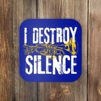 Funny Trumpet Player Marching Band Silence Destroyer Gift Coaster thumb 0