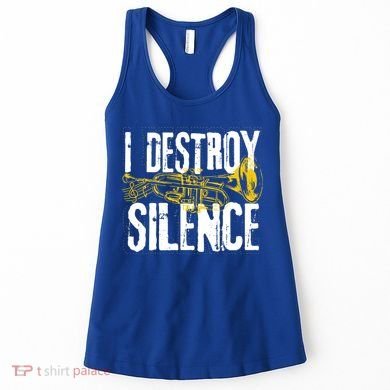 Funny Trumpet Player Marching Band Silence Destroyer Gift Women's Tank Top