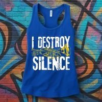 Funny Trumpet Player Marching Band Silence Destroyer Gift Women's Tank Top thumb 3