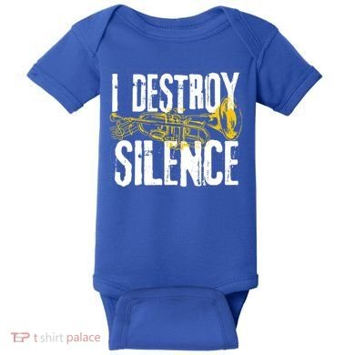 Funny Trumpet Player Marching Band Silence Destroyer Gift Baby Bodysuit