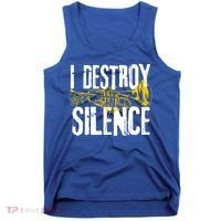Funny Trumpet Player Marching Band Silence Destroyer Gift Tank Top thumb 0