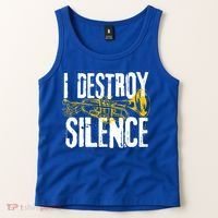 Funny Trumpet Player Marching Band Silence Destroyer Gift Tank Top thumb 2