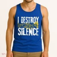 Funny Trumpet Player Marching Band Silence Destroyer Gift Tank Top thumb 3
