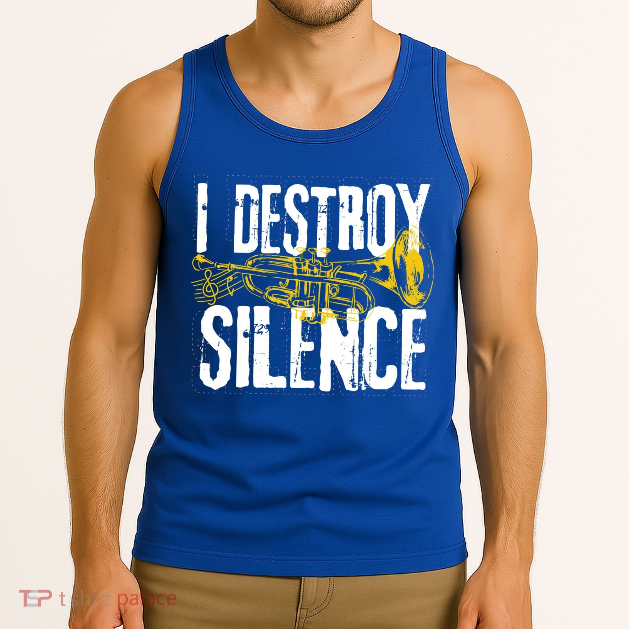 Funny Trumpet Player Marching Band Silence Destroyer Gift Tank Top