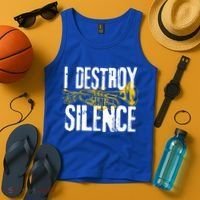 Funny Trumpet Player Marching Band Silence Destroyer Gift Tank Top thumb 4