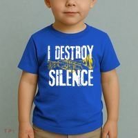 Funny Trumpet Player Marching Band Silence Destroyer Gift Toddler T-Shirt thumb 2