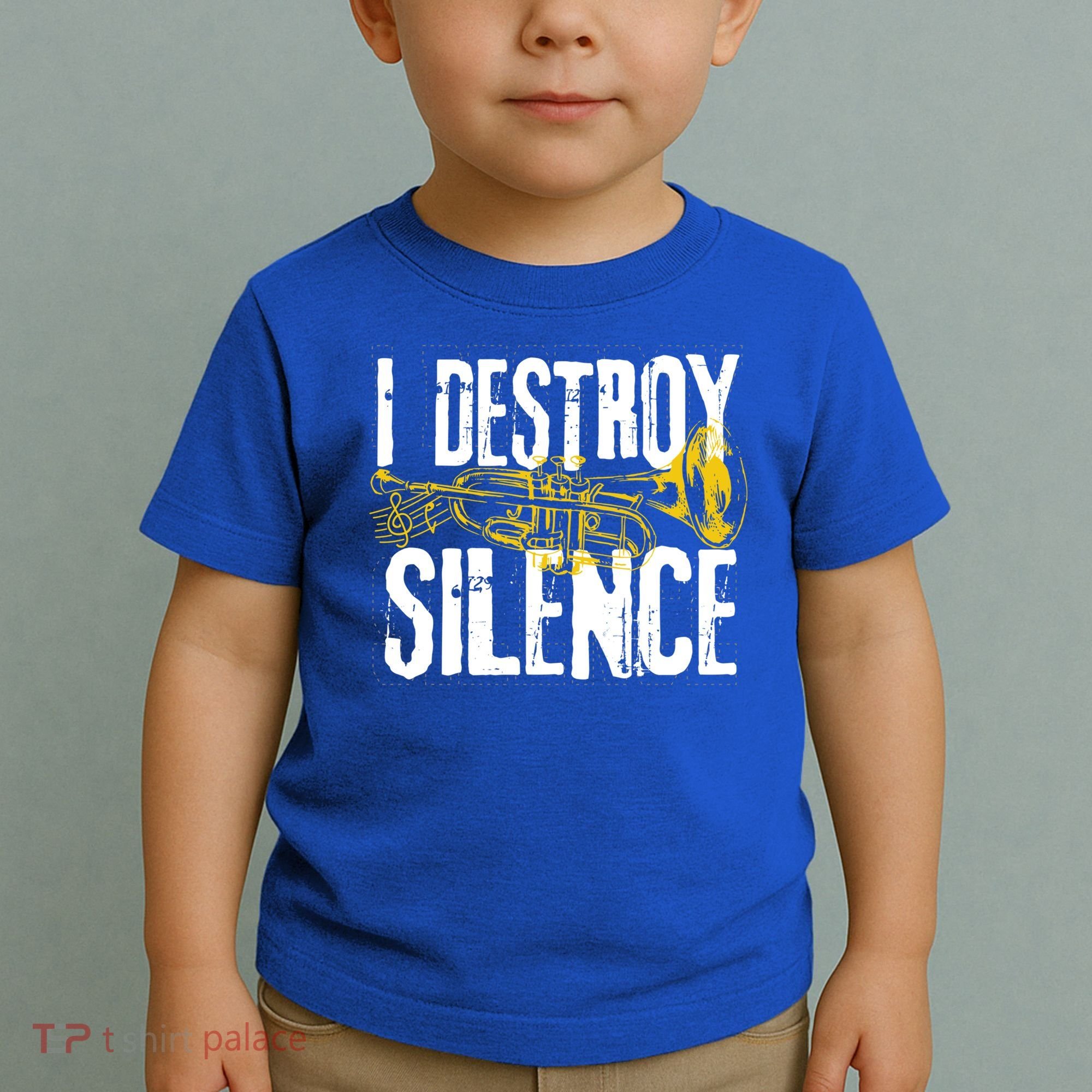 Funny Trumpet Player Marching Band Silence Destroyer Gift Toddler T-Shirt