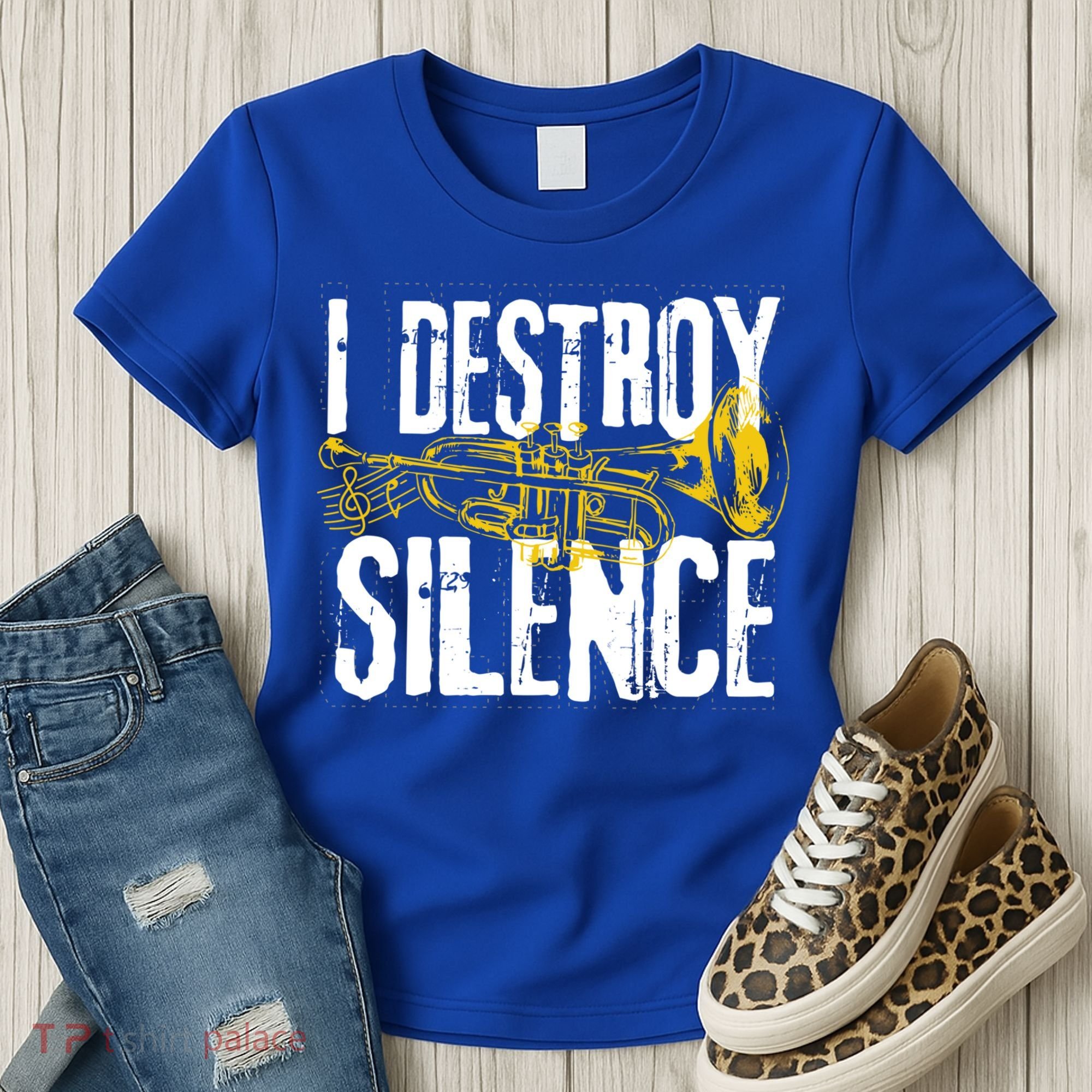 Funny Trumpet Player Marching Band Silence Destroyer Gift Women's T-Shirt