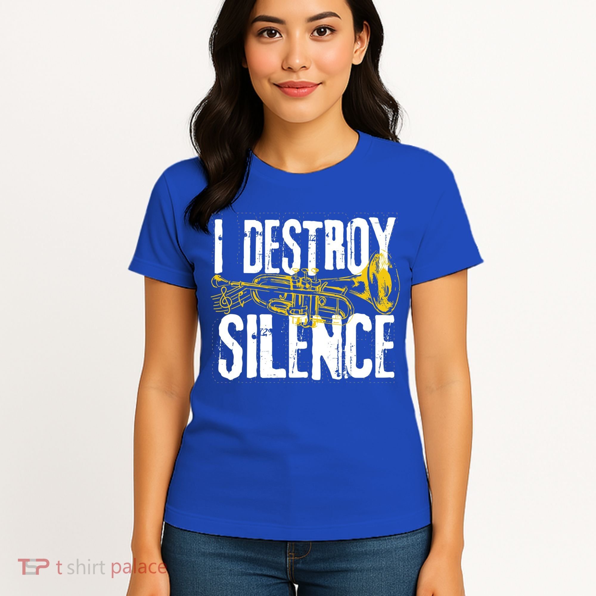 Funny Trumpet Player Marching Band Silence Destroyer Gift Women's T-Shirt