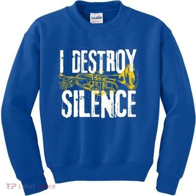 Funny Trumpet Player Marching Band Silence Destroyer Gift Kids Sweatshirt