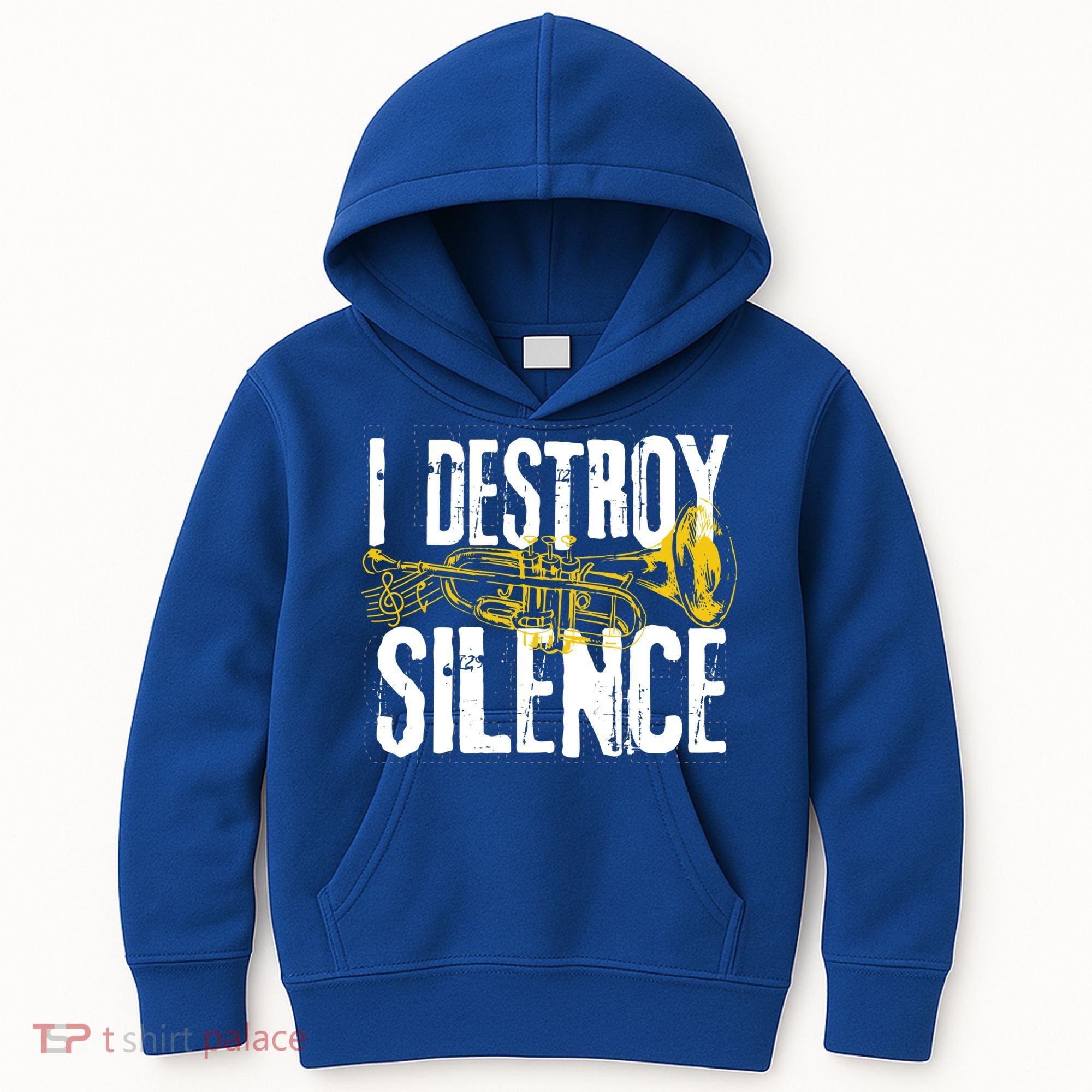 Funny Trumpet Player Marching Band Silence Destroyer Gift Kids Hoodie