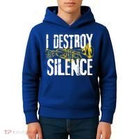 Funny Trumpet Player Marching Band Silence Destroyer Gift Kids Hoodie thumb 4