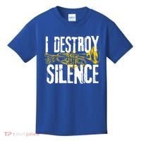 Funny Trumpet Player Marching Band Silence Destroyer Gift Kids T-Shirt thumb 0