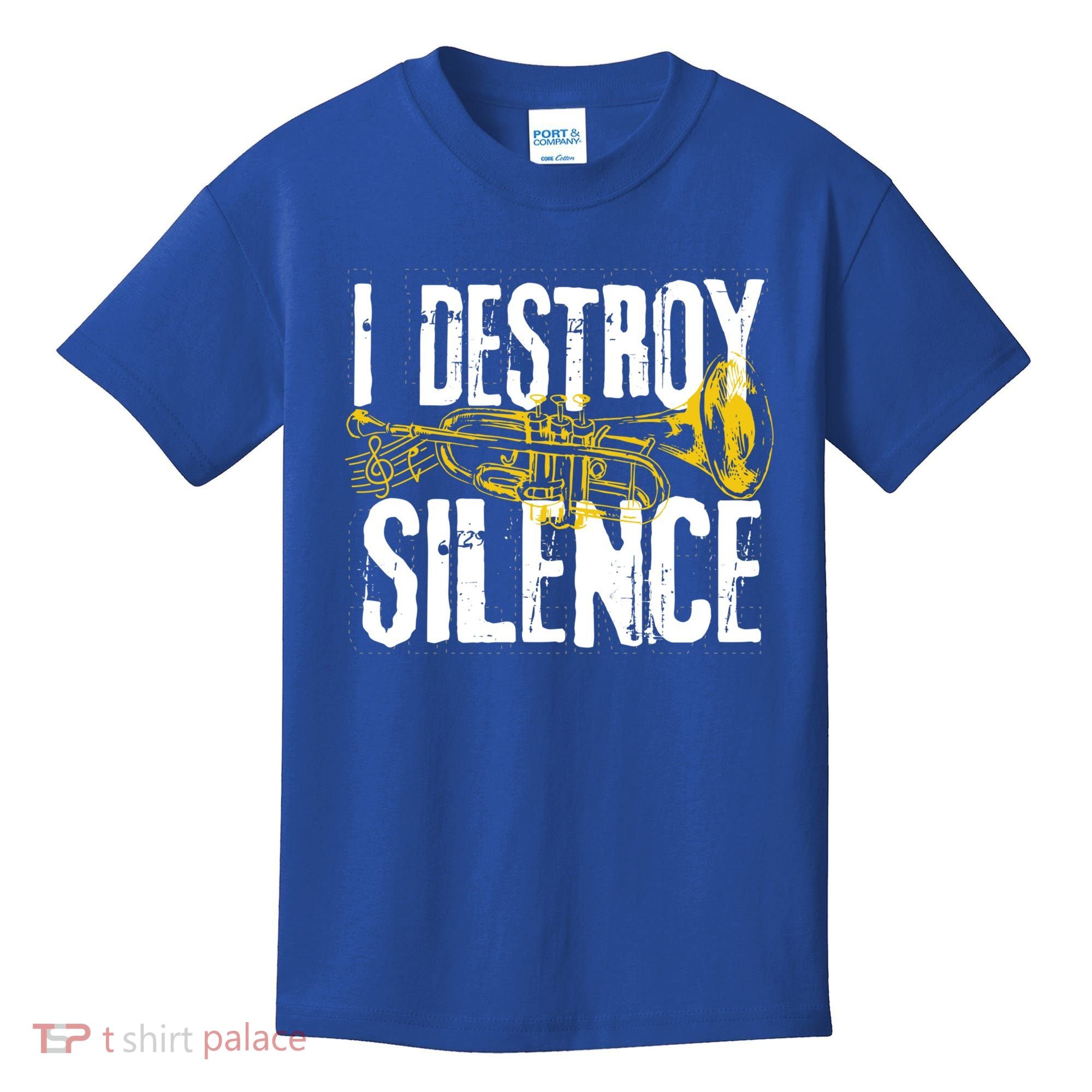 Funny Trumpet Player Marching Band Silence Destroyer Gift Kids T-Shirt