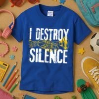 Funny Trumpet Player Marching Band Silence Destroyer Gift Kids T-Shirt thumb 3