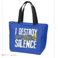 Funny Trumpet Player Marching Band Silence Destroyer Gift Tote Bag thumb 3