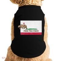 Fuck This Place California Republic Flag Funny The Bear Doggie Tank thumb 0