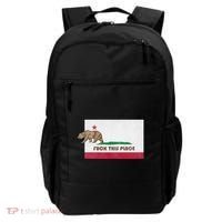 Fuck This Place California Republic Flag Funny The Bear Backpack thumb 0