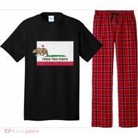 Fuck This Place California Republic Flag Funny The Bear Pajama Set thumb 0