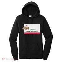 Fuck This Place California Republic Flag Funny The Bear Women's Hoodie thumb 0