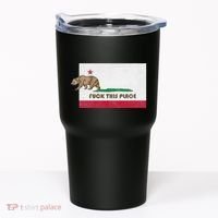 Fuck This Place California Republic Flag Funny The Bear Tumbler thumb 0