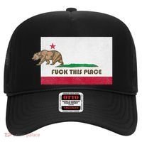 Fuck This Place California Republic Flag Funny The Bear Hat thumb 0