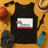 Fuck This Place California Republic Flag Funny The Bear Tank Top thumb 4