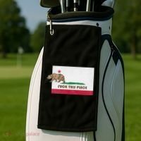 Fuck This Place California Republic Flag Funny The Bear Golf Towel thumb 2