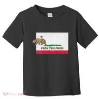 Fuck This Place California Republic Flag Funny The Bear Toddler T-Shirt thumb 0