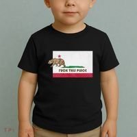 Fuck This Place California Republic Flag Funny The Bear Toddler T-Shirt thumb 2