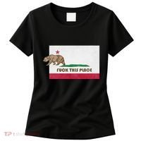 Fuck This Place California Republic Flag Funny The Bear Women's T-Shirt thumb 0