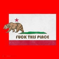 Fuck This Place California Republic Flag Funny The Bear Santa Hat thumb 1