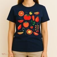 Funny Tomato Pun Hand Draw Tomatoes Watercolor Summer Foodie T-Shirt thumb 4