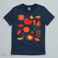 Funny Tomato Pun Hand Draw Tomatoes Watercolor Summer Foodie T-Shirt thumb 5