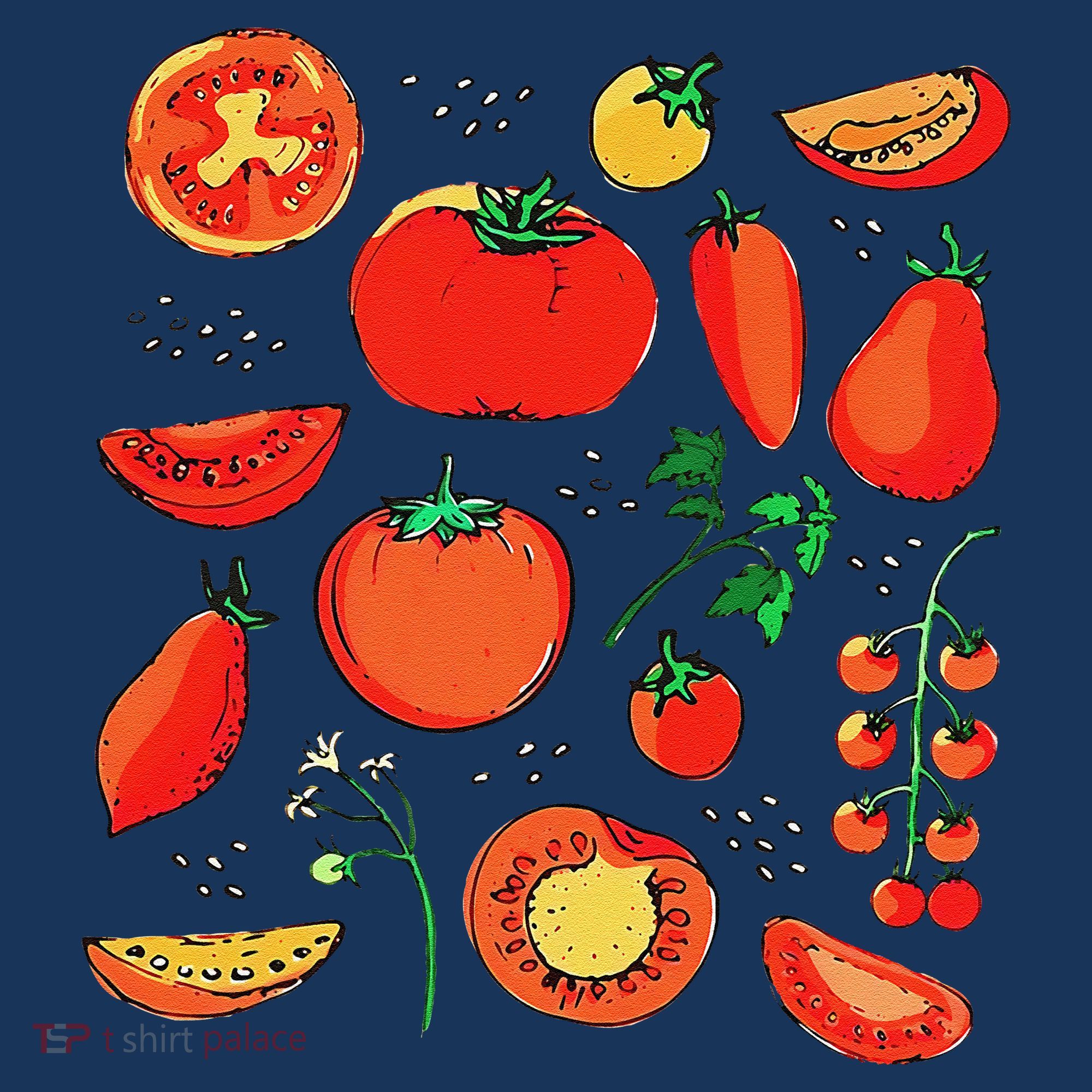 Funny Tomato Pun Hand Draw Tomatoes Watercolor Summer Foodie T-Shirt
