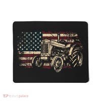Farm Tractor Proud Farmer Patriotic American Flag Tractor Mousepad thumb 0