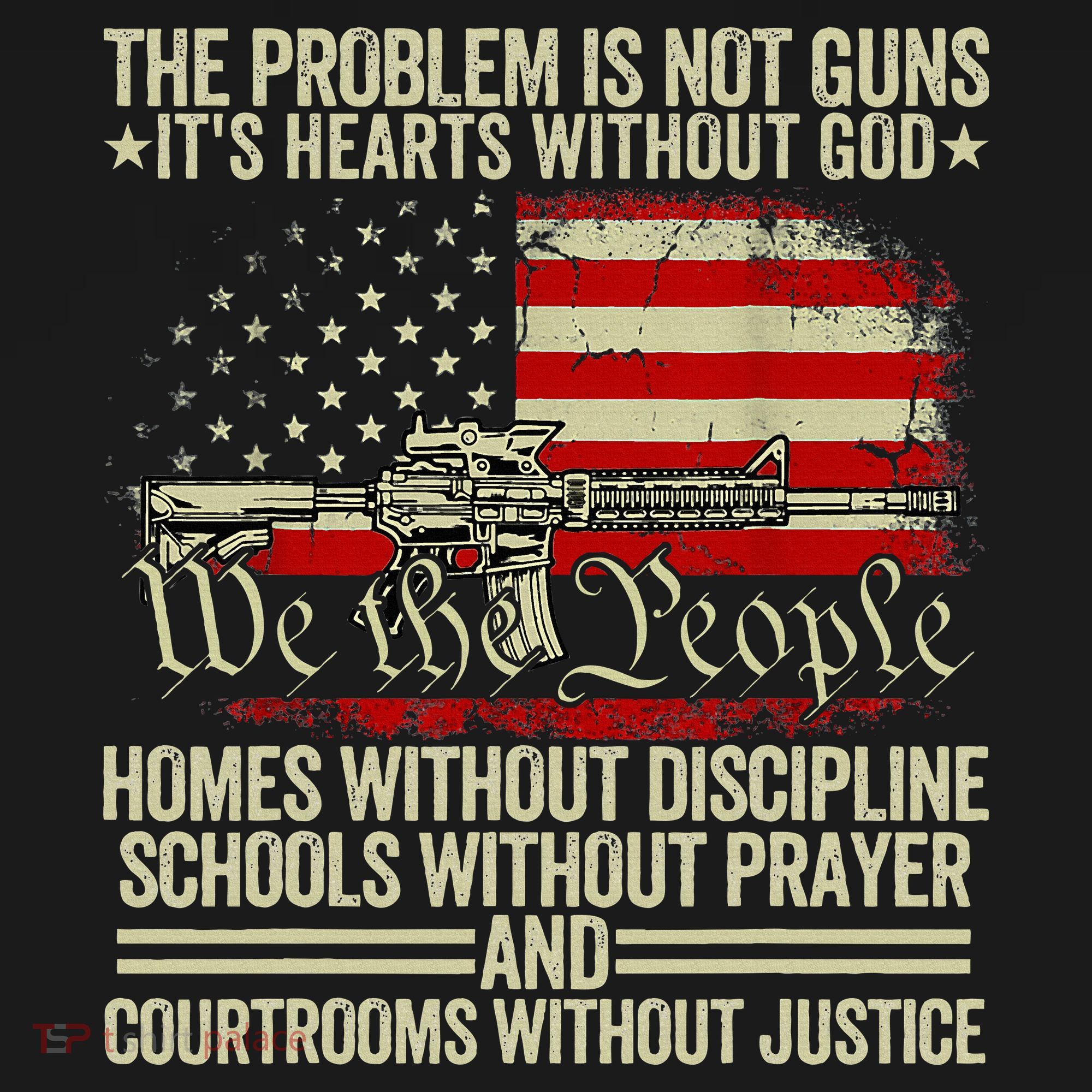 Funny The Problem Is Not Guns ItS Hearts Without God Long Sleeve Shirt
