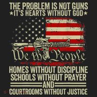 Funny The Problem Is Not Guns ItS Hearts Without God Beanie thumb 2