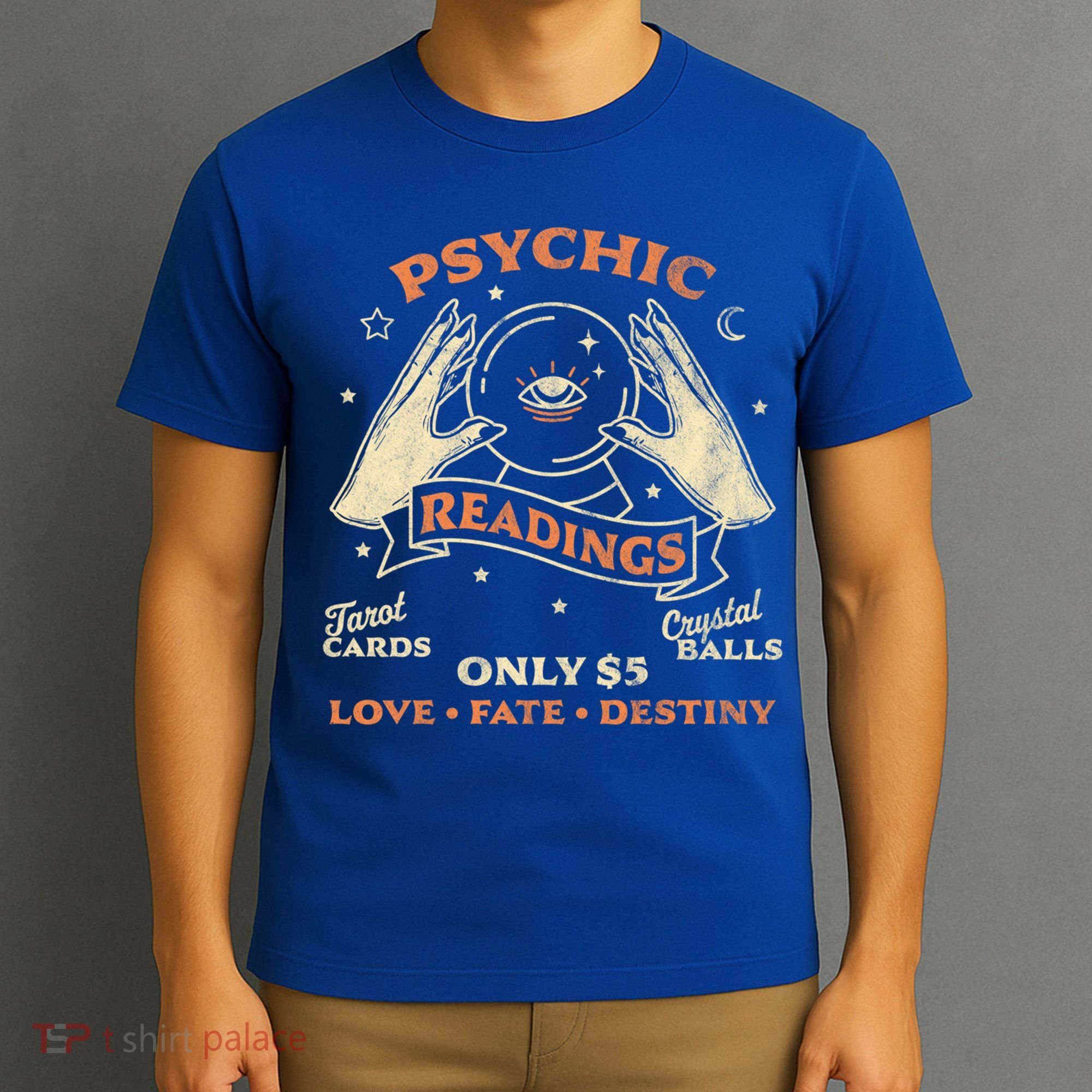 Fortune Teller Psychic Readings Tarot Crystal Ball Vintage Cool Gift T-Shirt