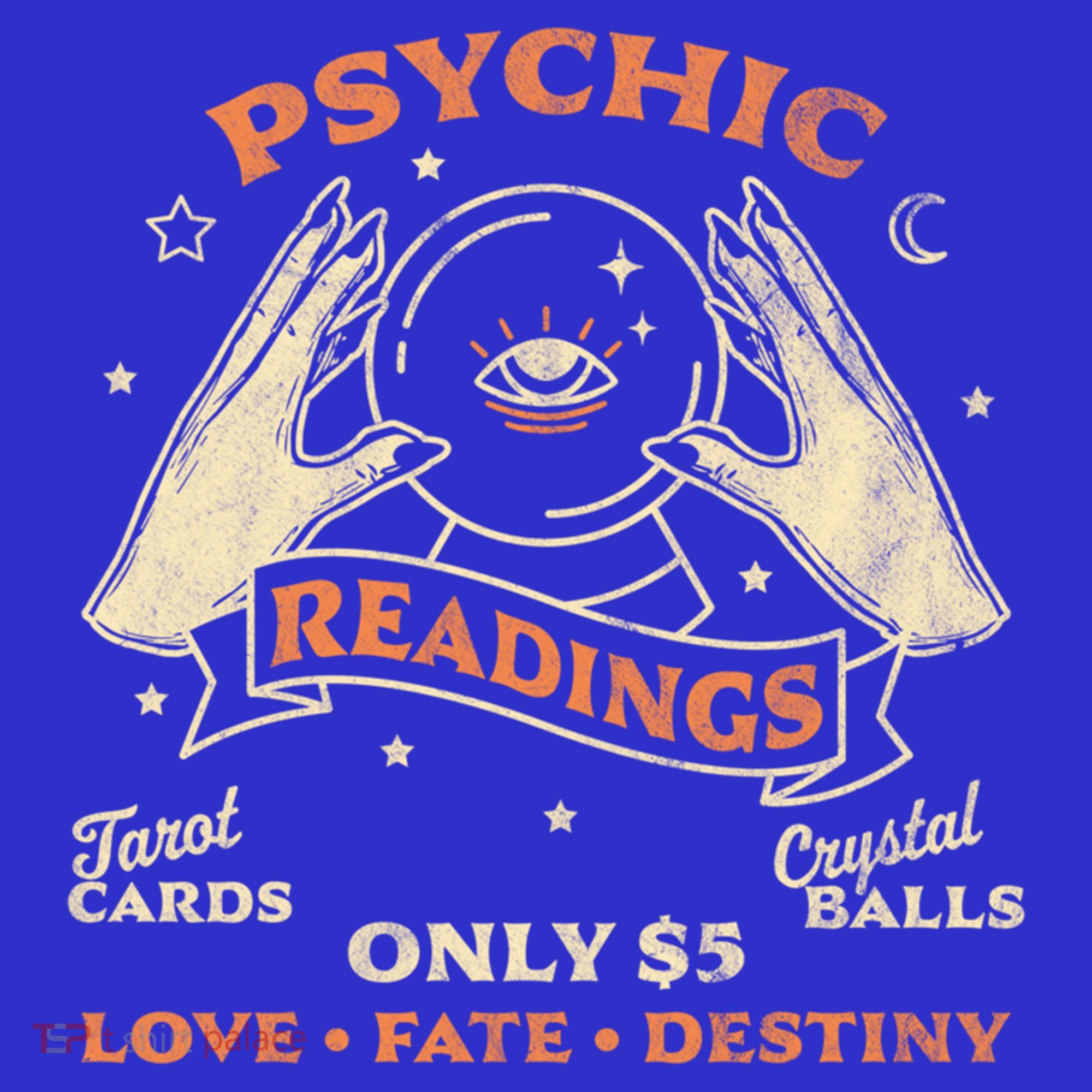 Fortune Teller Psychic Readings Tarot Crystal Ball Vintage Cool Gift T-Shirt