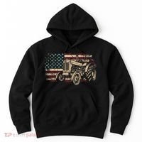 Farm Tractor Proud Farmer Patriotic American Flag Tractor Hoodie thumb 0