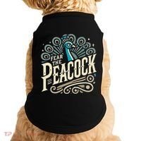Fear The Peacock Peacocks Doggie Tank thumb 0